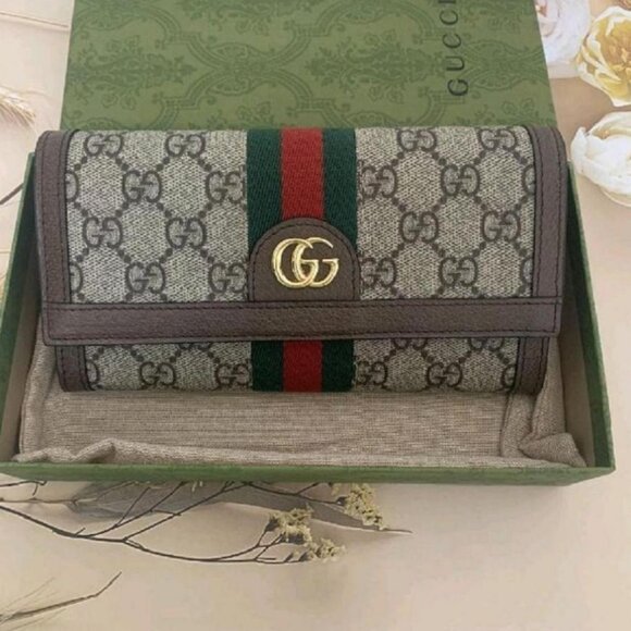 Gucci Web Detail Long Organizer Wallet - Picture 1 of 7
